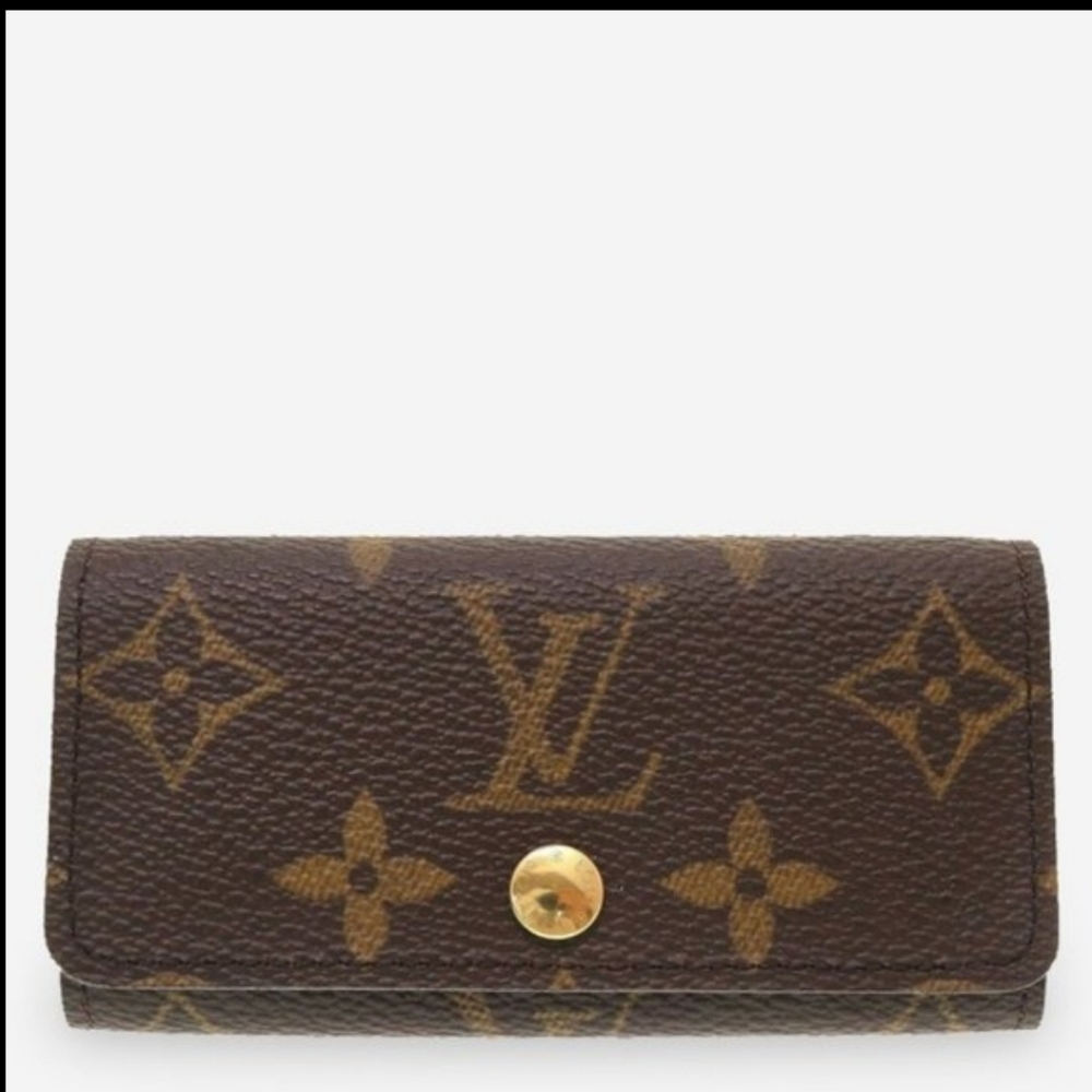 Louis Vuitton 100% Authentic Women's Brown Monogram Multicle 4 Key case - Picture 2 of 6